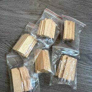 5/8" W x 2" L x .25" D Wood Block Pieces for Canvas's / Crafts / Other Uses